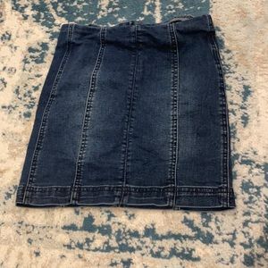 Dark blue jean skirt